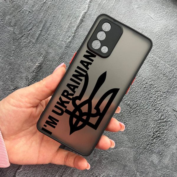 Чехол для Oppo A74 4G патриотический с защитой камеры I`m Ukrainian