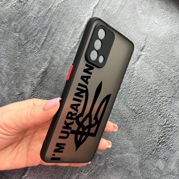 Чехол для Oppo A74 4G патриотический с защитой камеры I`m Ukrainian