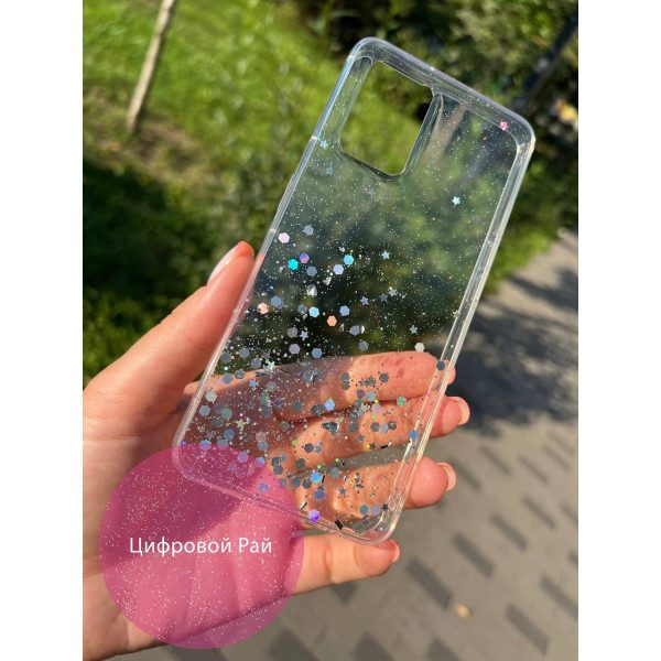 Чехол для Oppo A74 4G застывшие блестки