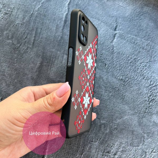 Чехол для Oppo A74 4G вышиванка красно-белая всеукраинская
