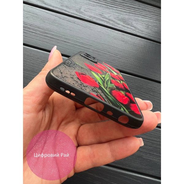 Чехол для Oppo A76 / A96  красные тюльпаны