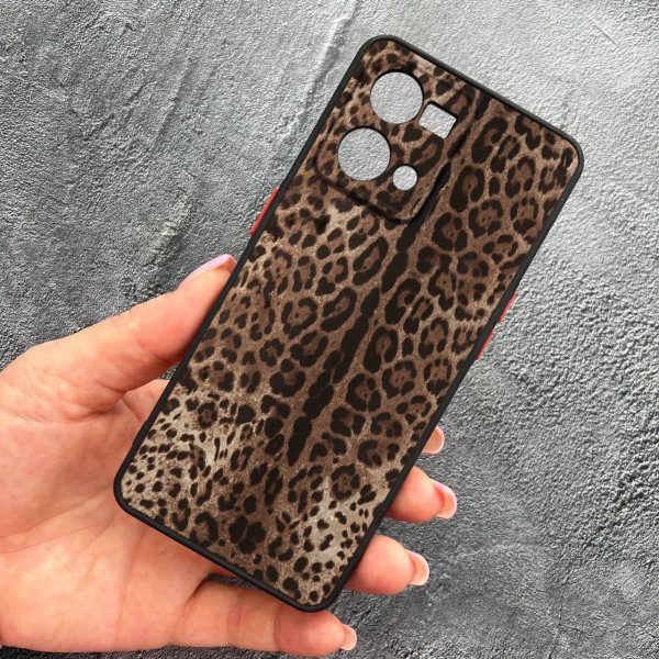 Чохол для Oppo Reno 7 4G з захистом камери з леопардом класичним