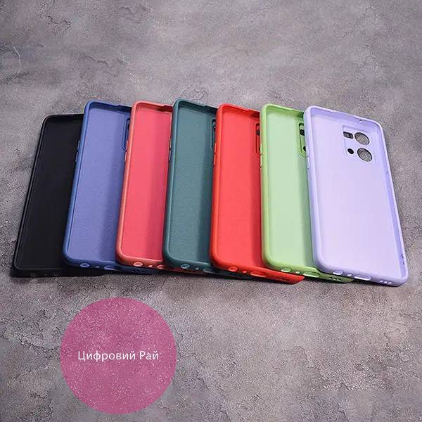 Однотонный чехол для Oppo Reno 7 4G с soft-touch покрытием и микрофиброй внутри