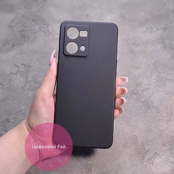 Однотонный чехол для Oppo Reno 7 4G с soft-touch покрытием и микрофиброй внутри