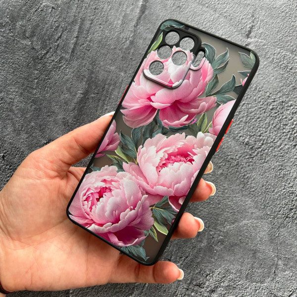 Чехол для Oppo Reno 5 Lite пионы крупные