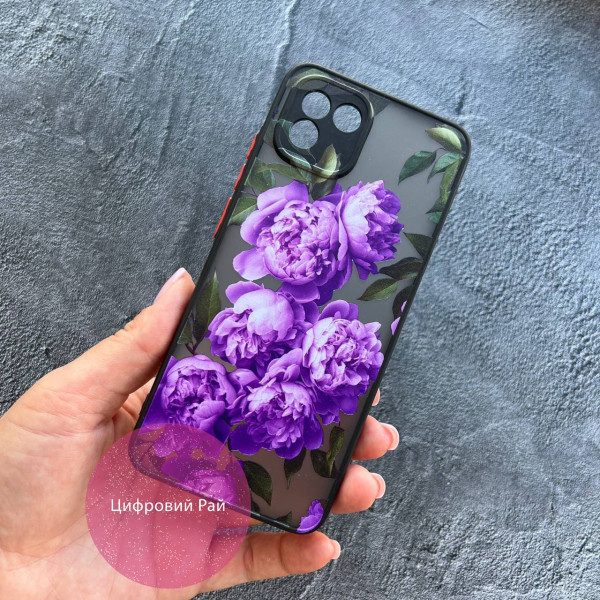 Чехол для Samsung Galaxy A03 лавандовые пионы