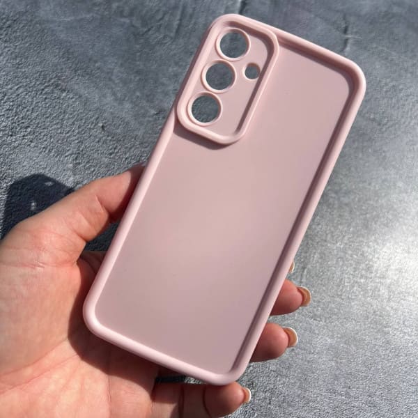 Чехол для Samsung Galaxy A14 с защитой камеры объемный чехол пудрового цвета