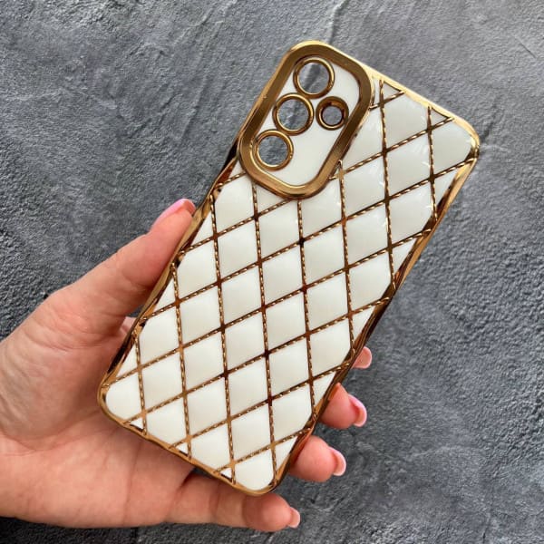 Чохол для Samsung Galaxy A15 з захистом камери біла «подушечка»