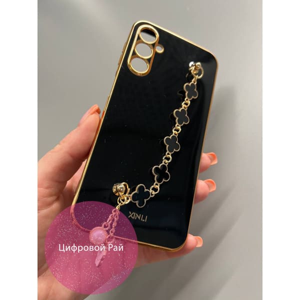 Чохол для Samsung Galaxy A24 з захистом камери чохол чорний з ланцюжком