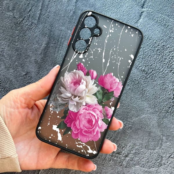 Чохол для Samsung Galaxy A24 з захистом камери з квітами півонії класичні