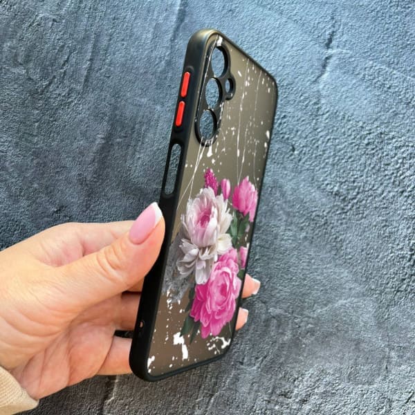 Чохол для Samsung Galaxy A24 з захистом камери з квітами півонії класичні