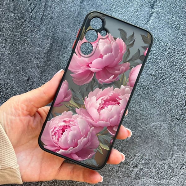 Чохол для Samsung Galaxy A24 з захистом камери з квітами півоніями крупними