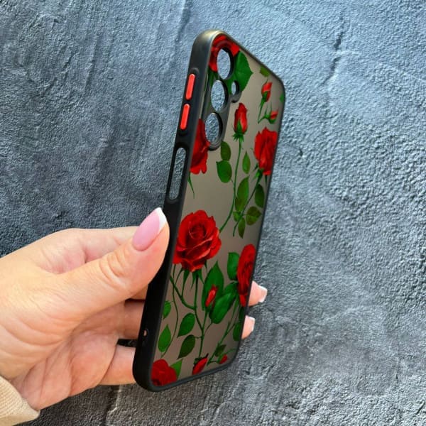 Чохол для Samsung Galaxy A24 з захистом камери з квітами червоні троянди