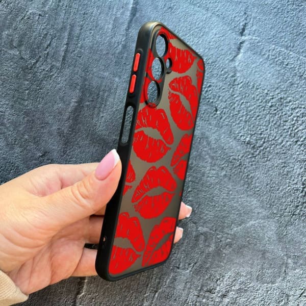 Чохол для Samsung Galaxy A24 з захистом камери з червоними губами