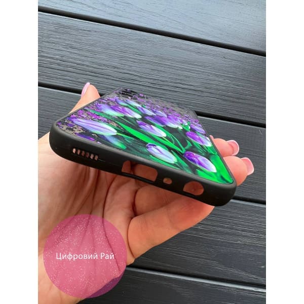 Чехол для Samsung Galaxy A24 фиолетовые тюльпаны