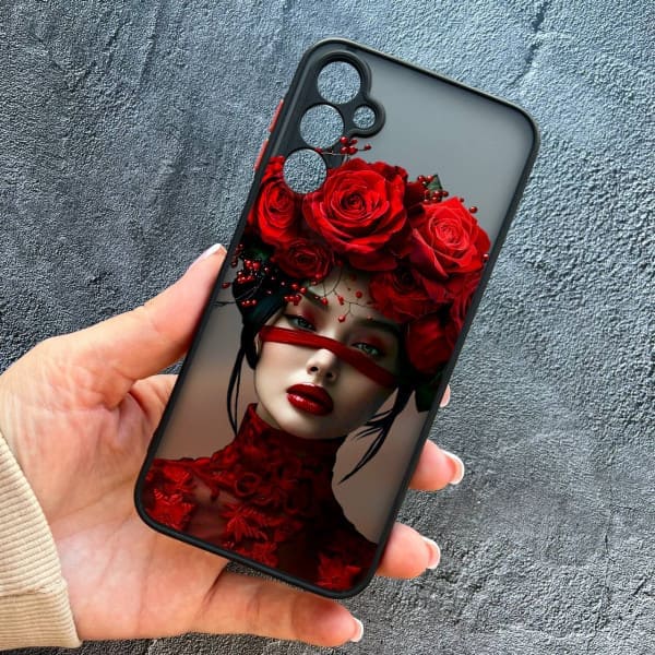 Чохол для Samsung Galaxy A24 з захистом камери з дівчинкою та квітами