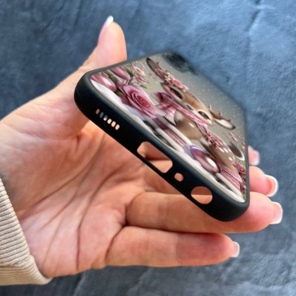 Чехол для Samsung Galaxy A24 с защитой камеры с новогодним олененком
