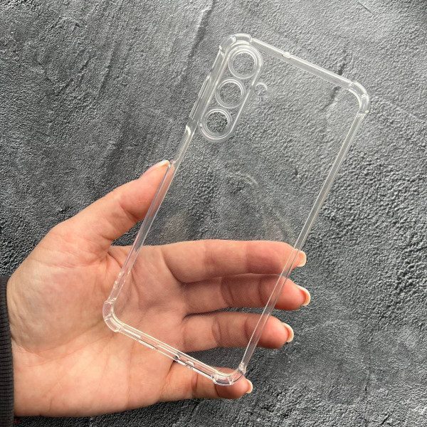 Чехол для Samsung Galaxy A16 с защитой камеры противоударный прозрачный силиконовый чехол