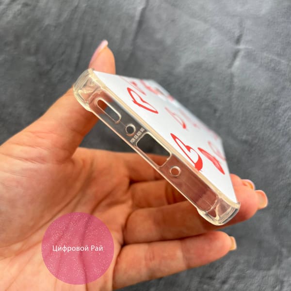 Чохол для Samsung Galaxy A35 червоні сердечка протиударний прозорий силіконовий чохол