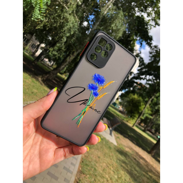 Чохол для Samsung Galaxy A22 4G / M32 / M22 з захистом камери патріотичний з волошкою