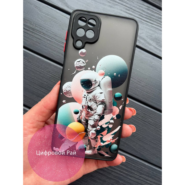 Чохол для Samsung Galaxy A22 4G / M32 / M22 з захистом камери космонавт black