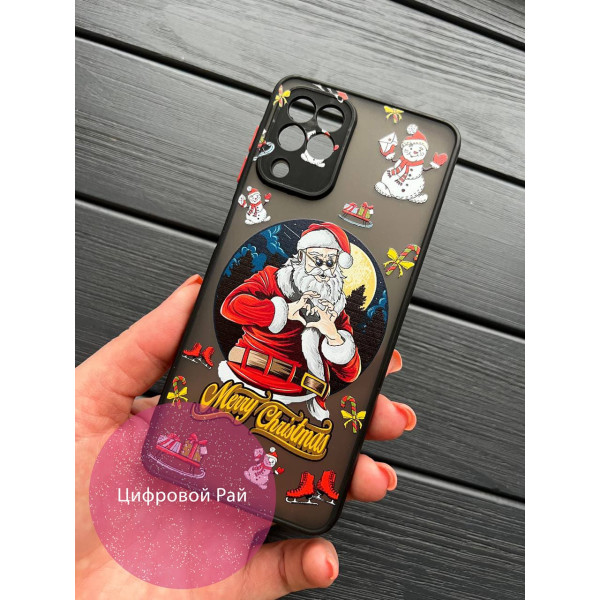 Чохол для Samsung Galaxy A22 4G / M32 / M22 з захистом камери Merry Christmas 