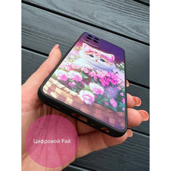 Чохол для Samsung Galaxy A22 4G / M32 / M22 з захистом камери миле кошеня