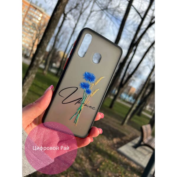 Чехол для Samsung Galaxy A20/A30 патриотический с волошкой