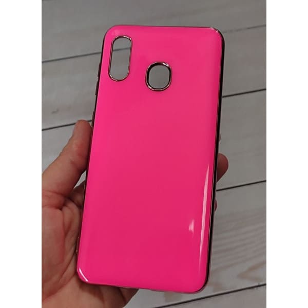 Чехол для Samsung Galaxy A20 / A30 силиконовый глянцевый чехол с блестящим ободком
