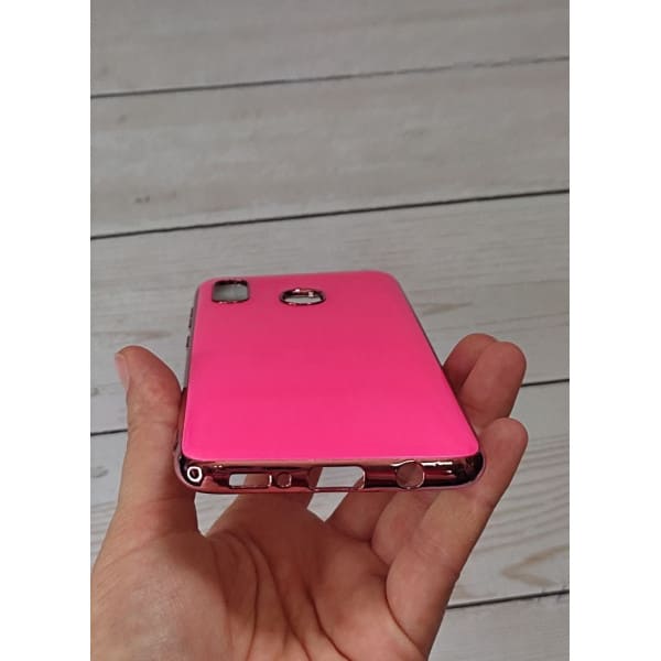 Чехол для Samsung Galaxy A20 / A30 силиконовый глянцевый чехол с блестящим ободком