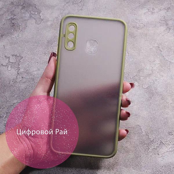Чехол для Samsung Galaxy A20/A30 матовый пластик без дизайна