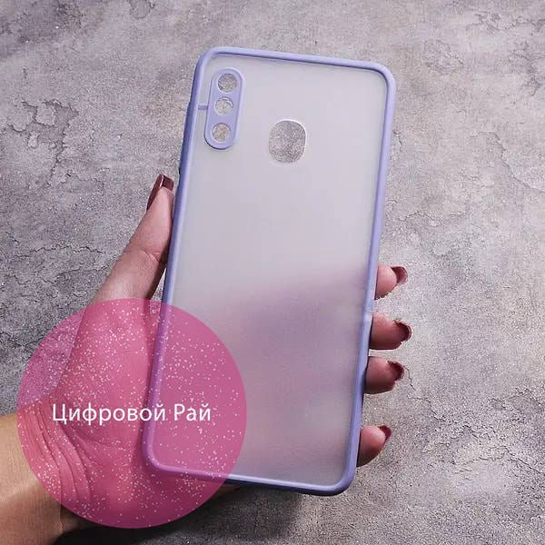 Чехол для Samsung Galaxy A20/A30 матовый пластик без дизайна