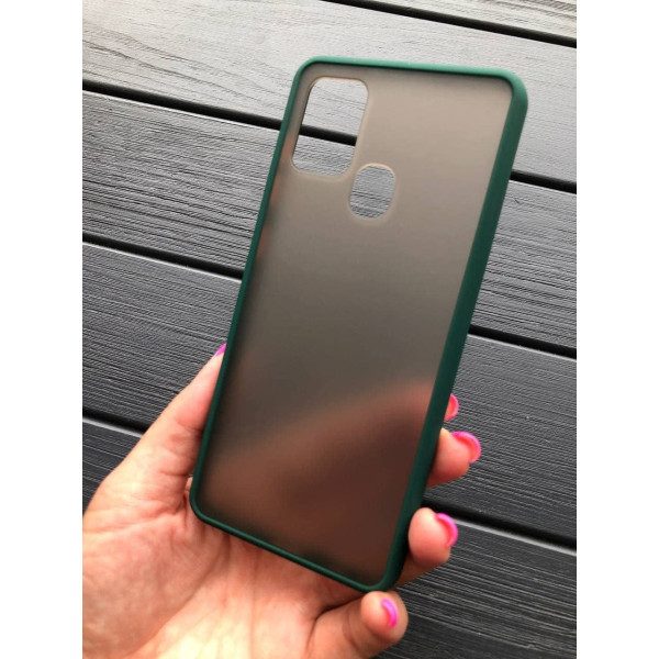 Чехол для Samsung Galaxy A21s матовый пластик без дизайна
