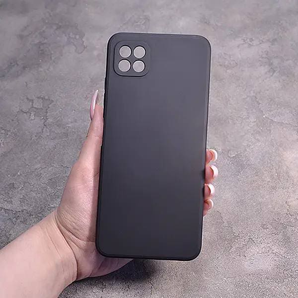 Однотонный чехол для Samsung Galaxy A22 5G с soft-touch покрытием и микрофиброй внутри