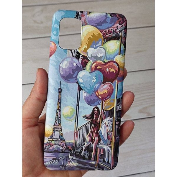 Чехол для Samsung Galaxy A31 чехол с принтом девочка Париж/шарики