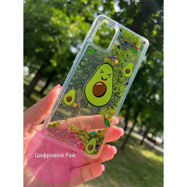Чехол для Samsung Galaxy A31 чехол «аквариум» авокадо с редкими блестками