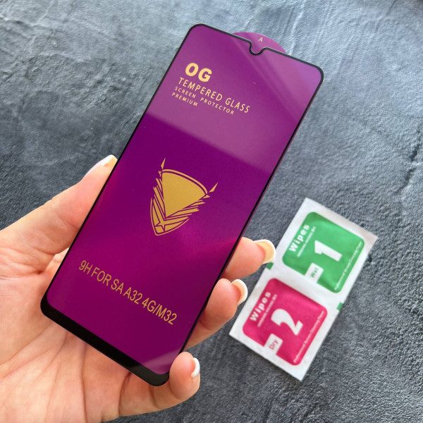 Защитное стекло SKLO 3D (full glue) для Samsung Galaxy A32 (A325F) 4G