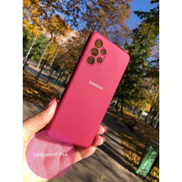 Однотонный чехол для Samsung Galaxy A32 (A325F) 4G с soft-touch покрытием и микрофиброй внутри