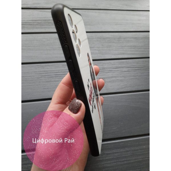 Чехол для Samsung Galaxy A32 (A325F) 4G девушка в черной кепке с сумочкой