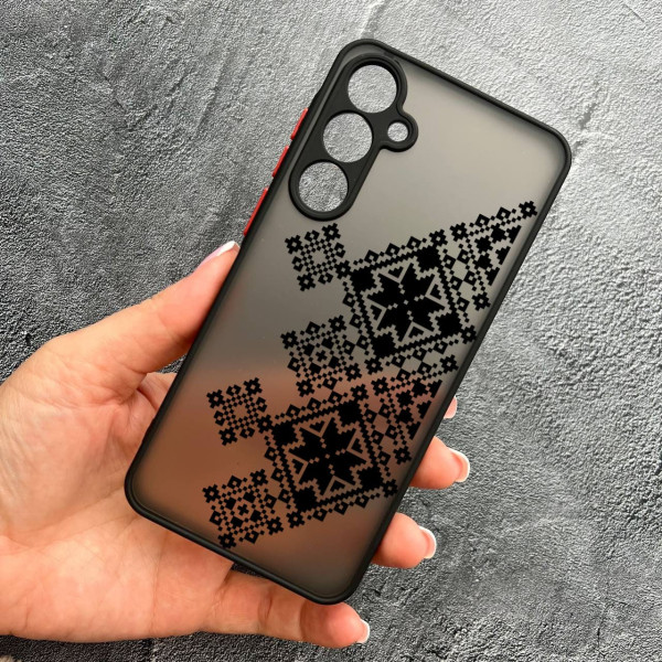 Чохол для Samsung Galaxy A54 вишиванка чорна українська