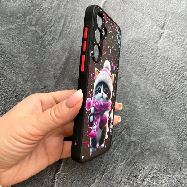 Чохол для Samsung Galaxy A35 з захистом камери з зимовим котиком