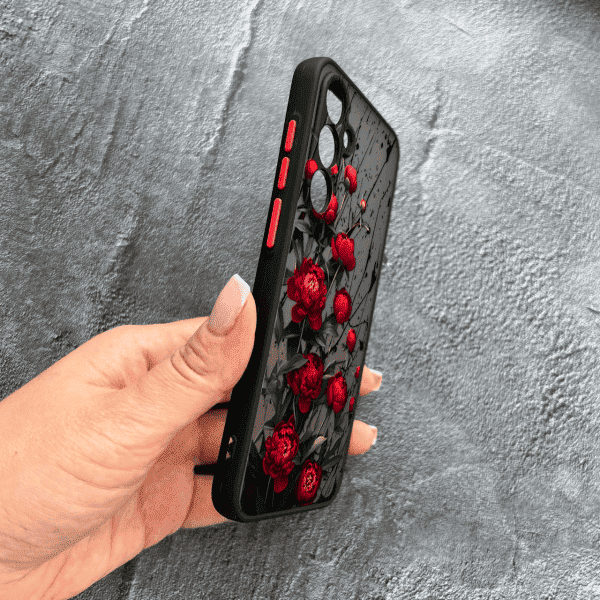 Чехол для Samsung Galaxy S23 FE красные пионы маленькие