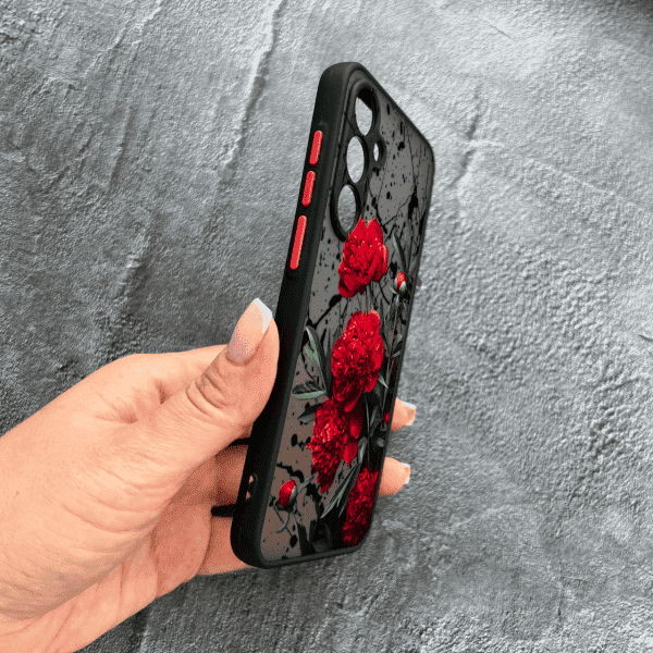 Чехол для Samsung Galaxy S23 FE красные пионы