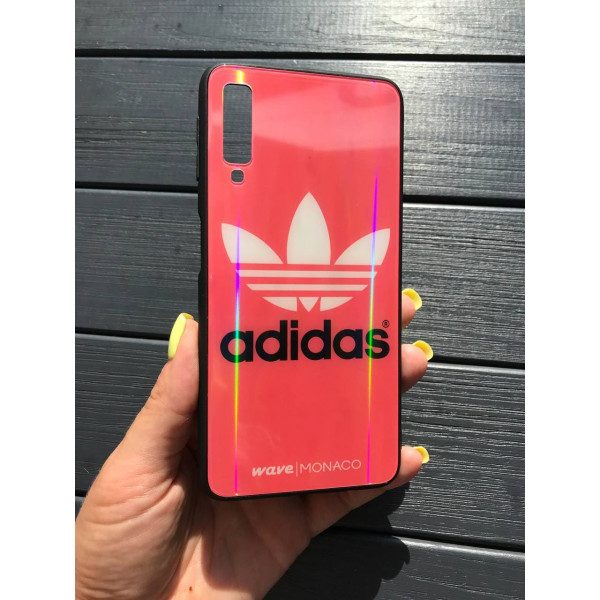 Чехол для Samsung A750 Galaxy A7 (2018) пластиковый чехол Adidas с голограммой