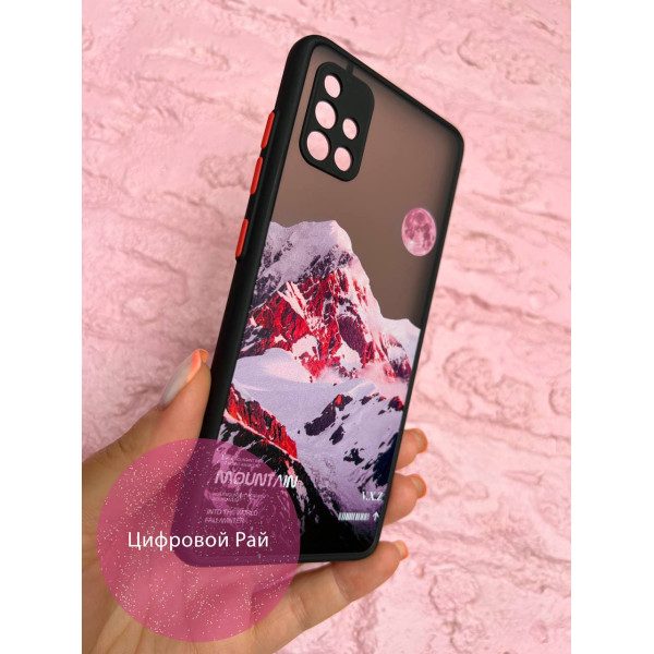 Чехол для Samsung Galaxy A51 горы Pink mountains