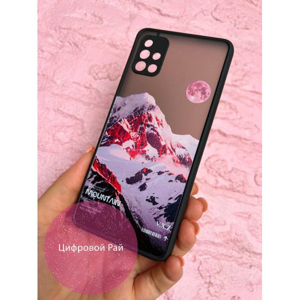Чехол для Samsung Galaxy A51 горы Pink mountains