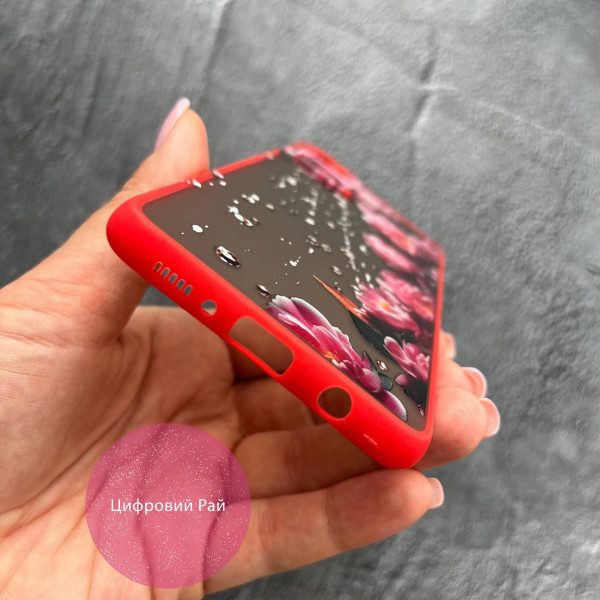 Чехол для Samsung Galaxy A71 пионы красные
