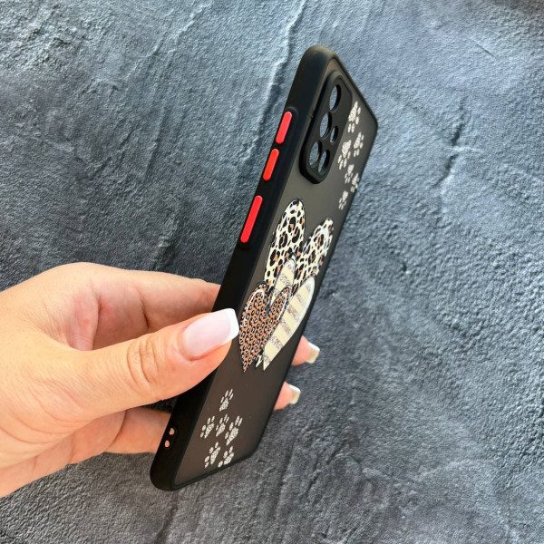 Чехол для Samsung Galaxy A71 леопардовые сердечки
