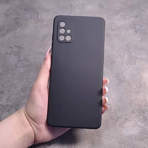 Однотонный чехол для Samsung Galaxy A71 с soft-touch покрытием и микрофиброй внутри