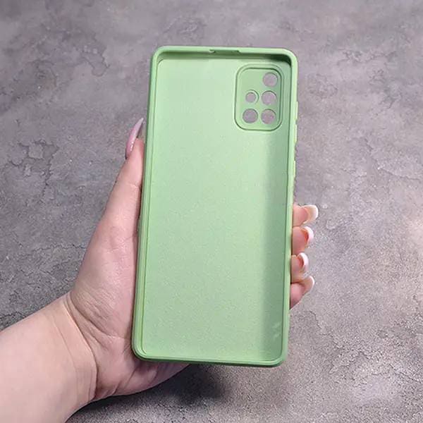 Однотонный чехол для Samsung Galaxy A71 с soft-touch покрытием и микрофиброй внутри